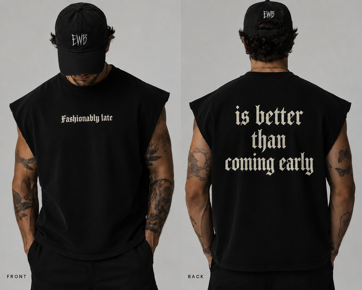 Fashionably Late Raw Edge Cotton Tank Top