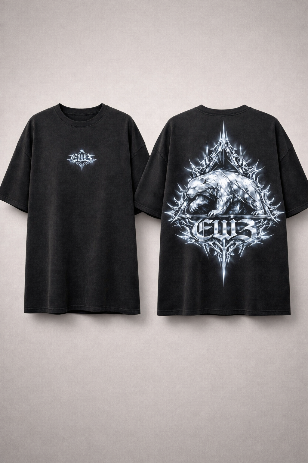 EWB Chrome Bear Oversized Tee — Apex Edition